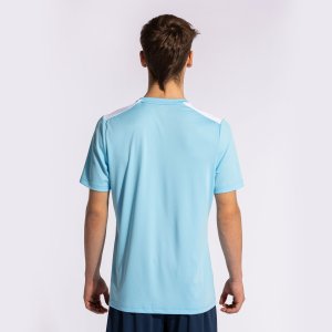 JOMA CHAMPIONSHIP VII SHORT SLEEVE T-SHIRT SKY BLUE WHITE