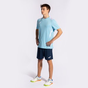 JOMA CHAMPIONSHIP VII SHORT SLEEVE T-SHIRT SKY BLUE WHITE