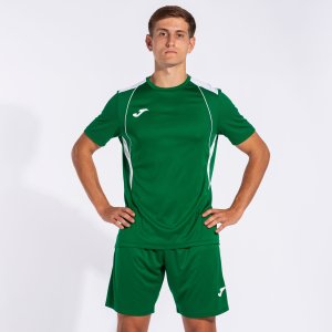 JOMA CHAMPIONSHIP VII SHORT SLEEVE T-SHIRT GREEN WHITE
