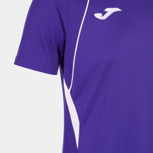 JOMA CHAMPIONSHIP VII SHORT SLEEVE T-SHIRT PURPLE WHITE