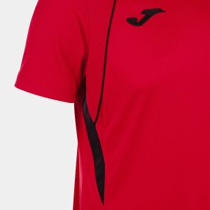 JOMA CHAMPIONSHIP VII SHORT SLEEVE T-SHIRT RED BLACK