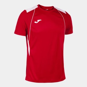 JOMA CHAMPIONSHIP VII SHORT SLEEVE T-SHIRT RED WHITE