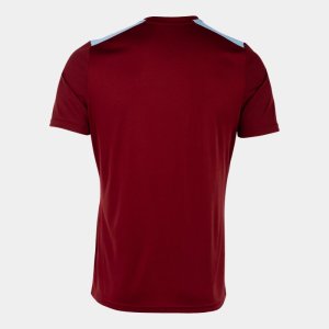 JOMA CHAMPIONSHIP VII SHORT SLEEVE T-SHIRT BURGUNDY SKY BLUE