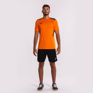 JOMA CHAMPIONSHIP VII SHORT SLEEVE T-SHIRT ORANGE BLACK