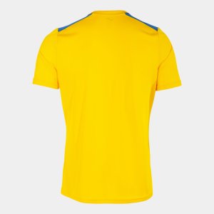 JOMA CHAMPIONSHIP VII SHORT SLEEVE T-SHIRT YELLOW-ROYAL BLUE