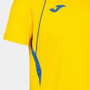JOMA CHAMPIONSHIP VII SHORT SLEEVE T-SHIRT YELLOW-ROYAL BLUE
