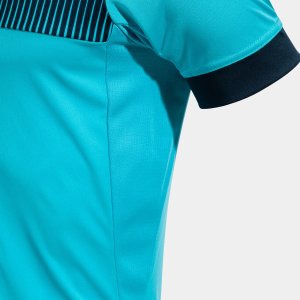 JOMA ECO SUPERNOVA SHORT SLEEVE T-SHIRT FLUOR TURQUOISE-NAVY