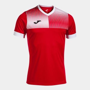 JOMA ECO SUPERNOVA SHORT SLEEVE T-SHIRT RED WHITE
