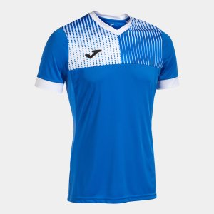 JOMA ECO SUPERNOVA SHORT SLEEVE T-SHIRT ROYAL WHITE