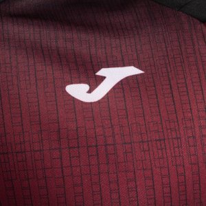 JOMA TIGER V SHORT SLEEVE T-SHIRT BLACK BURGUNDY