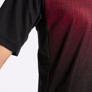 JOMA TIGER V SHORT SLEEVE T-SHIRT BLACK BURGUNDY