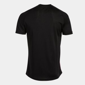 JOMA TIGER V SHORT SLEEVE T-SHIRT BLACK FLUOR PINK