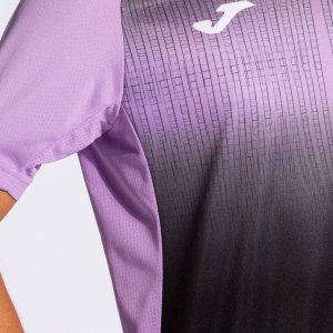 JOMA TIGER V SHORT SLEEVE T-SHIRT PURPLE BLACK