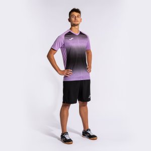 JOMA TIGER V SHORT SLEEVE T-SHIRT PURPLE BLACK