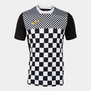 JOMA FLAG III SHORT SLEEVE T-SHIRT BLACK WHITE