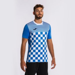 JOMA FLAG III SHORT SLEEVE T-SHIRT ROYAL WHITE
