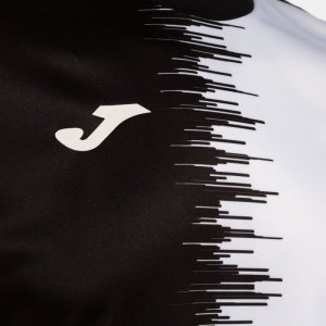 JOMA CITY II SHORT SLEEVE T-SHIRT BLACK WHITE
