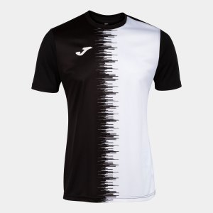 JOMA CITY II SHORT SLEEVE T-SHIRT BLACK WHITE