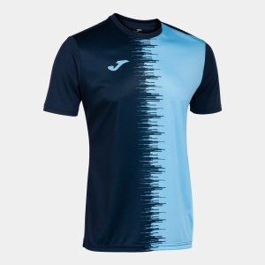 JOMA CITY II SHORT SLEEVE T-SHIRT NAVY SKY BLUE