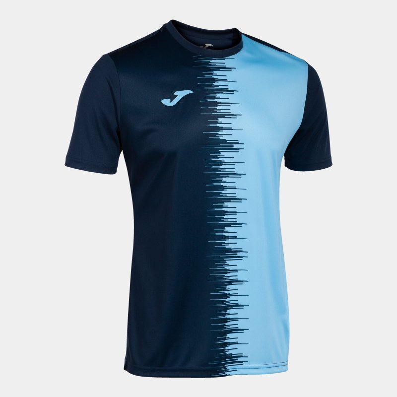 JOMA CITY II SHORT SLEEVE T-SHIRT NAVY SKY BLUE