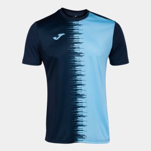 JOMA CITY II SHORT SLEEVE T-SHIRT NAVY SKY BLUE