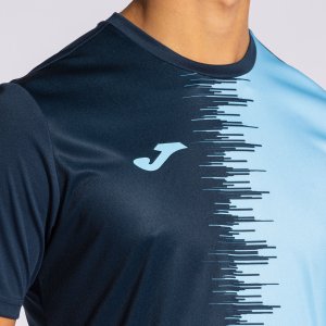 JOMA CITY II SHORT SLEEVE T-SHIRT NAVY SKY BLUE