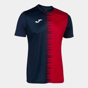 JOMA CITY II SHORT SLEEVE T-SHIRT NAVY RED