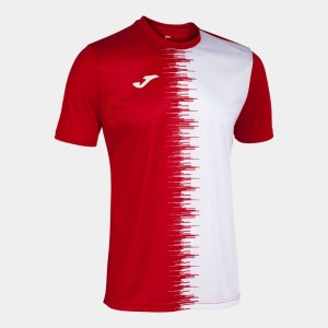 JOMA CITY II SHORT SLEEVE T-SHIRT RED WHITE