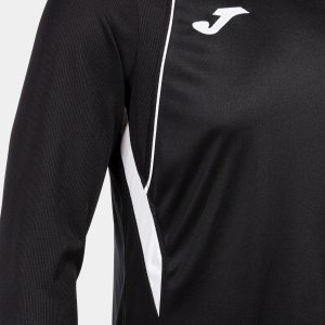 JOMA CHAMPIONSHIP VII LONG SLEEVE T-SHIRT BLACK WHITE