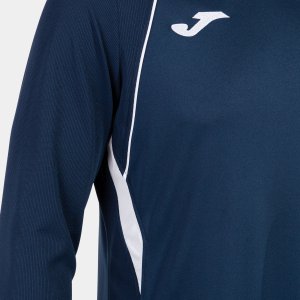 JOMA CHAMPIONSHIP VII LONG SLEEVE T-SHIRT NAVY WHITE