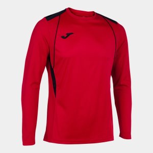 JOMA CHAMPIONSHIP VII LONG SLEEVE T-SHIRT RED BLACK