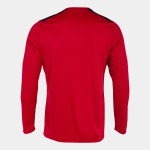 JOMA CHAMPIONSHIP VII LONG SLEEVE T-SHIRT RED BLACK