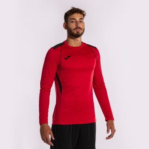 JOMA CHAMPIONSHIP VII LONG SLEEVE T-SHIRT RED BLACK