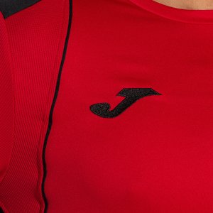 JOMA CHAMPIONSHIP VII LONG SLEEVE T-SHIRT RED BLACK
