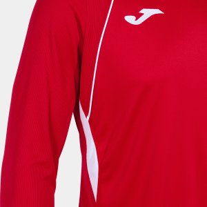 JOMA CHAMPIONSHIP VII LONG SLEEVE T-SHIRT RED WHITE