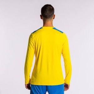JOMA CHAMPIONSHIP VII LONG SLEEVE T-SHIRT YELLOW-ROYAL BLUE