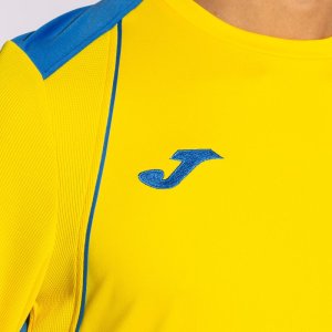 JOMA CHAMPIONSHIP VII LONG SLEEVE T-SHIRT YELLOW-ROYAL BLUE