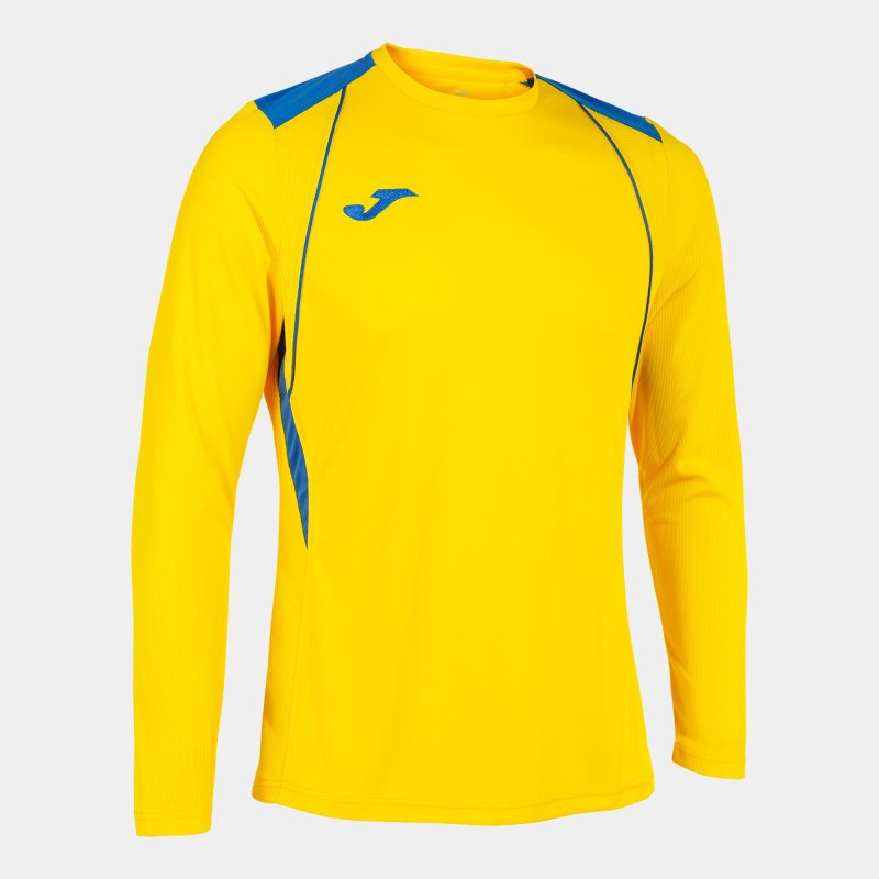 JOMA CHAMPIONSHIP VII LONG SLEEVE T-SHIRT YELLOW-ROYAL BLUE