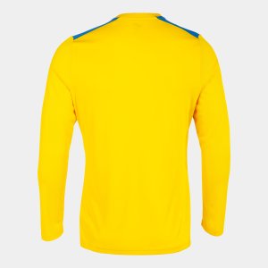 JOMA CHAMPIONSHIP VII LONG SLEEVE T-SHIRT YELLOW-ROYAL BLUE