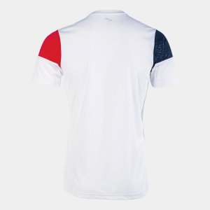 JOMA CREW V SHORT SLEEVE T-SHIRT WHITE RED NAVY