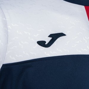 JOMA CREW V SHORT SLEEVE T-SHIRT NAVY RED WHITE