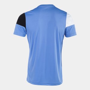 JOMA CREW V SHORT SLEEVE T-SHIRT BLUE BLACK WHITE