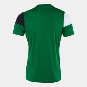 JOMA CREW V SHORT SLEEVE T-SHIRT GREEN BLACK WHITE