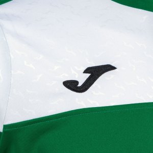 JOMA CREW V SHORT SLEEVE T-SHIRT GREEN BLACK WHITE
