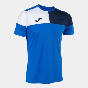 JOMA CREW V SHORT SLEEVE T-SHIRT ROYAL NAVY WHITE