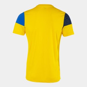 JOMA CREW V SHORT SLEEVE T-SHIRT YELLOW ROYAL NAVY