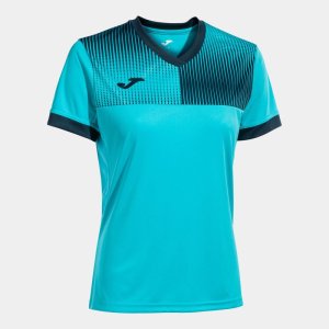 JOMA ECO SUPERNOVA SHORT SLEEVE T-SHIRT FLUOR TURQUOISE-NAVY