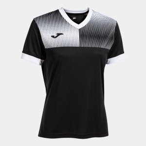 JOMA ECO SUPERNOVA SHORT SLEEVE T-SHIRT BLACK WHITE