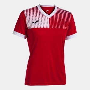 JOMA ECO SUPERNOVA SHORT SLEEVE T-SHIRT RED WHITE
