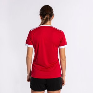 JOMA ECO SUPERNOVA SHORT SLEEVE T-SHIRT RED WHITE